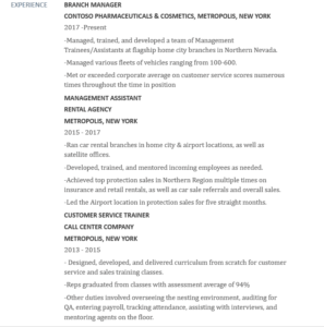 example resume